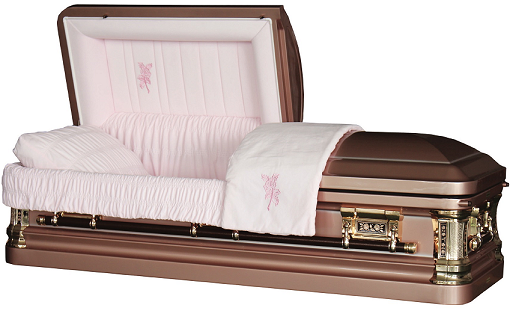Casket: NOBLE SILVER ROSE metal casket
