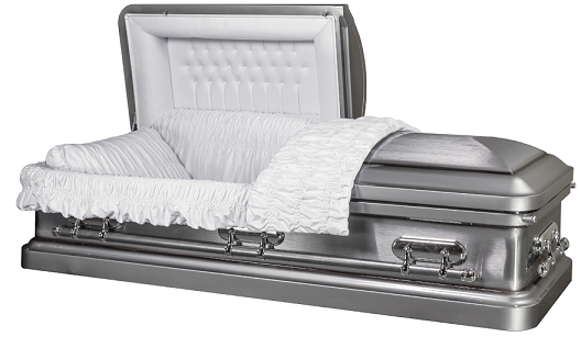 Casket: HERITAGE SILVER metal casket