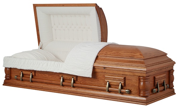 Picture of Solid Oak Wood - Rope Design Casket