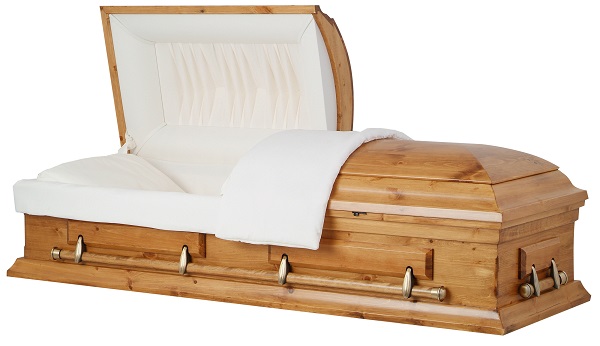 Picture of Solid Country Pine Wood Casket Casket