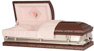 Casket: Florence Plum Rose Mirror Steel Casket