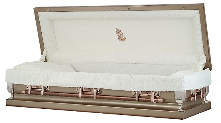 Casket: Praying Hands Full Couch Casket