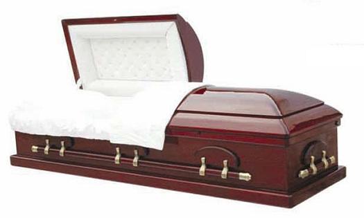 Picture of Executive Solid Poplar Wood Casket Casket