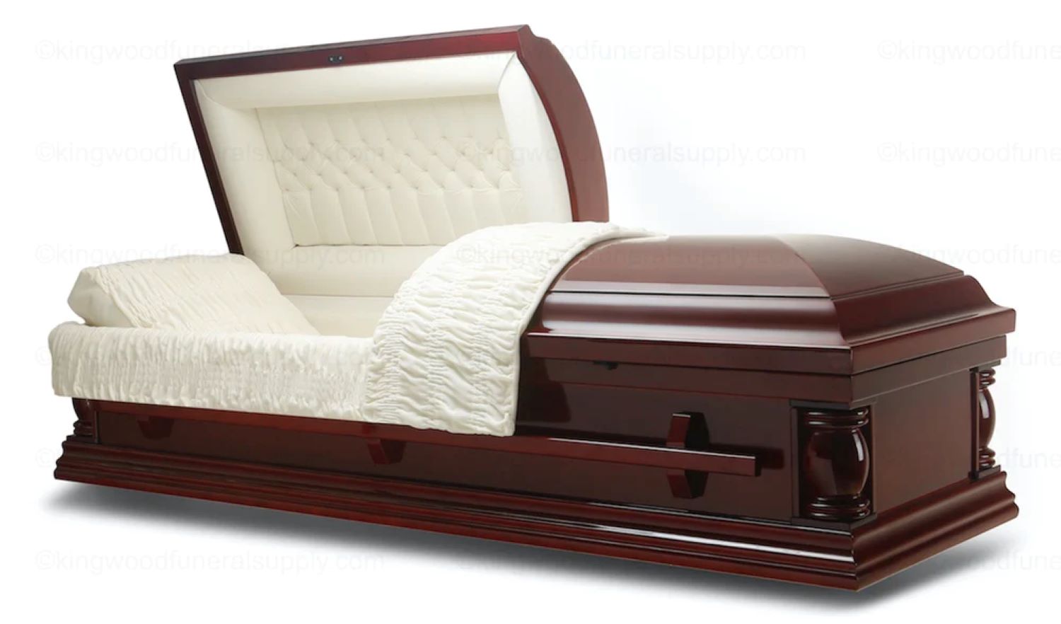 Picture of ELITE - Dark Cherry Veneer - Cremation or Burial Casket Casket