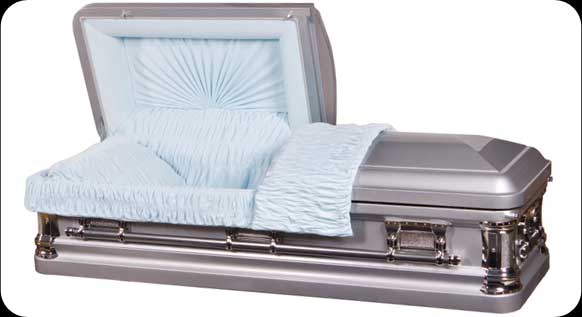 Casket: Pure Solid Silver 18gauge Steel Casket