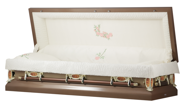 Picture of COPPER ROSE Full Couch Casket Casket