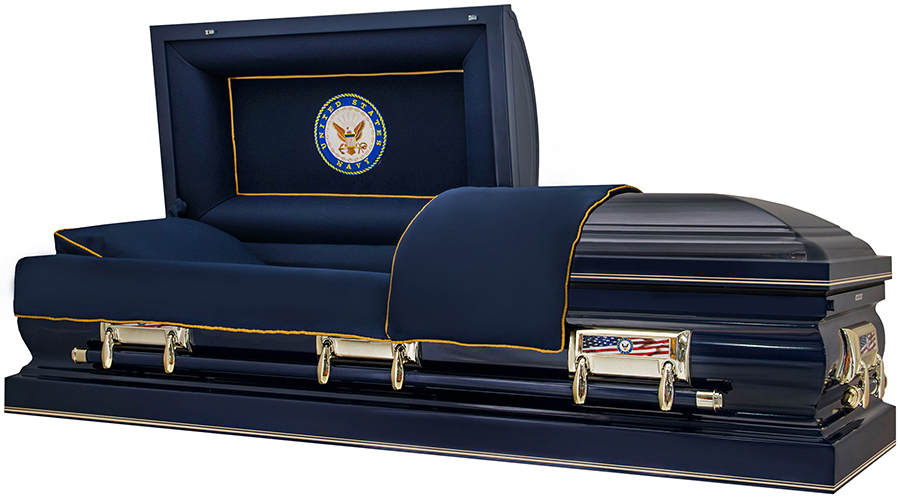 Picture of US NAVY BLUE - HONOR STEEL CASKET Casket