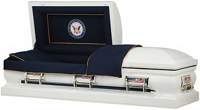 Casket: US NAVY WHITE - HONOR STEEL CASKET