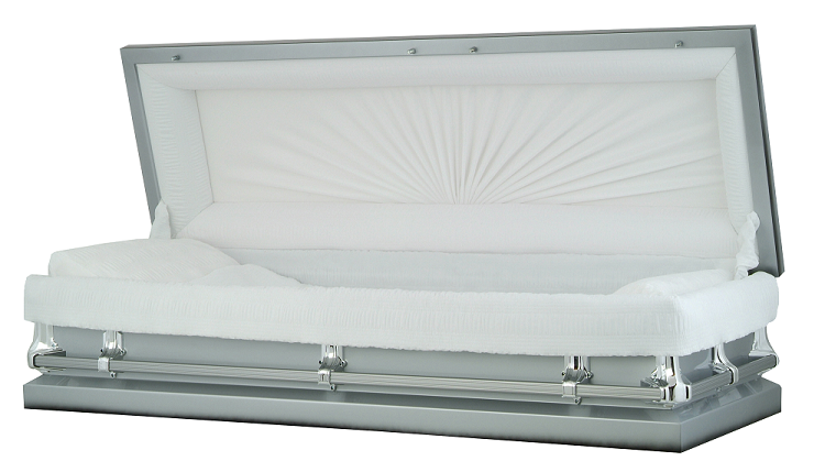 Picture of Silver Steel Full Couch Casket Casket