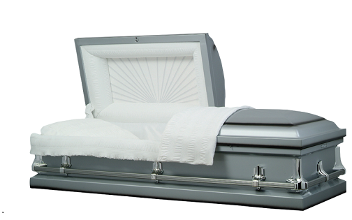 Casket: American Silver Metal Casket