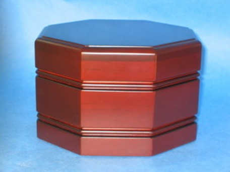 Photo of Octagon Designed RoseWood Urn Urn