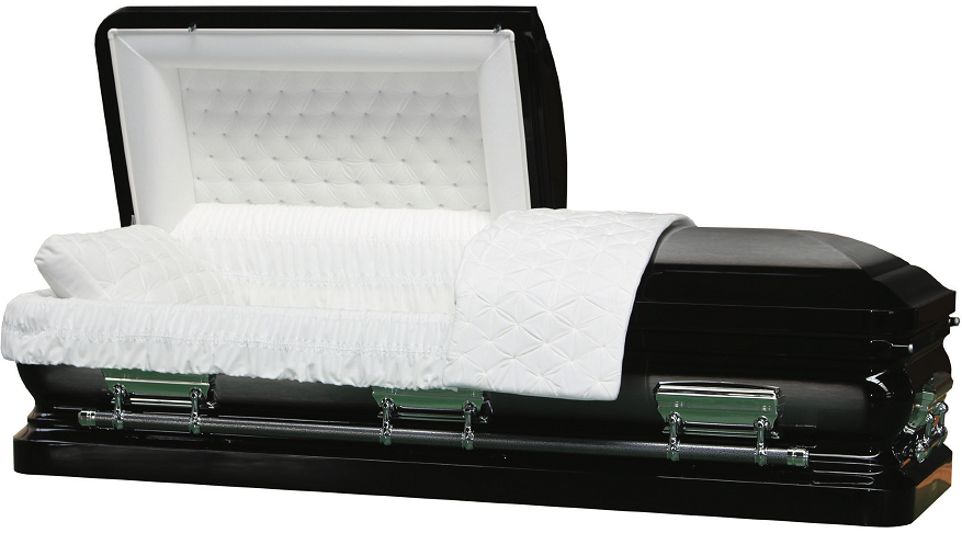 Picture of EBONY BLACK ROYALE Steel Casket Casket