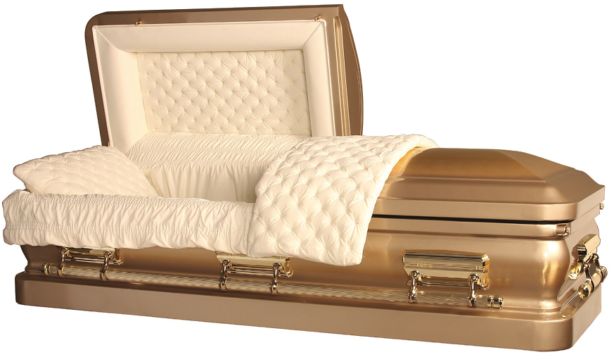 Picture of AAA+ MAJESTIC MIDAS GOLD 32 oz Solid Bronze Casket Casket
