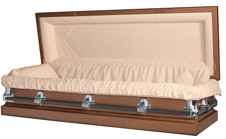 Casket: FULL COUCH Galaxy Rose 20ga Steel Casket - SNAP LOCK