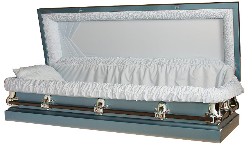 Picture of FULL COUCH Galaxy BLUE 20ga Steel Casket - SNAP LOCK Casket