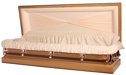 Casket: Imperial Coppertone Full Couch w/Gasket & Lock