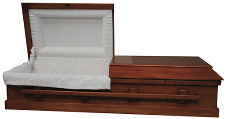 Casket: Poplar Veneer Burial or Cremation Casket
