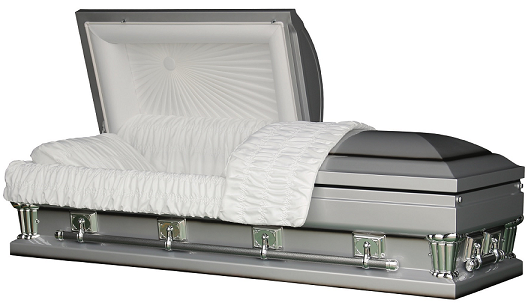 Casket: Franklin Silver Oversize - in either 27.5 inches or 30.5 inches