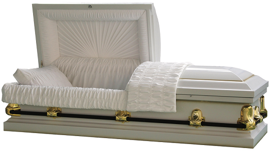 Casket: Galaxy WHITE/GOLD Steel Casket