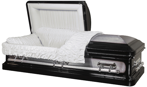 Casket: HERITAGE BLACK metal casket