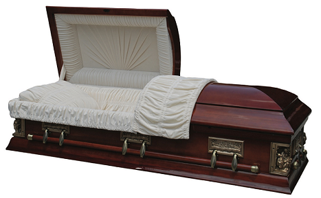 Casket: LA PIETA - Dark Walnut POPLAR - VENEER