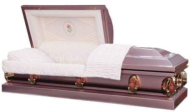 Casket: Lavender Pearl Rose Casket