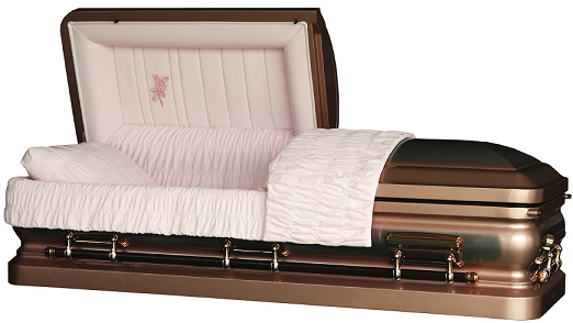 Casket: SILVER ROSE ROYALE Steel Casket