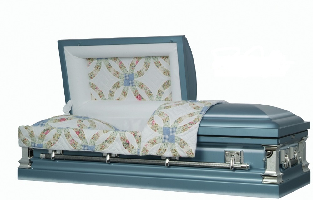 Picture of Wedding Rings Quilt Steel Casket Casket