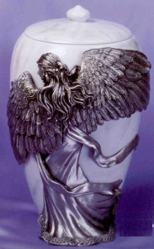 Photo of Pewter Angelic Embrace Keepsake Urn Urn