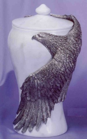 Photo of Soaring Free Marble-Pewter Keepsake Urn Urn