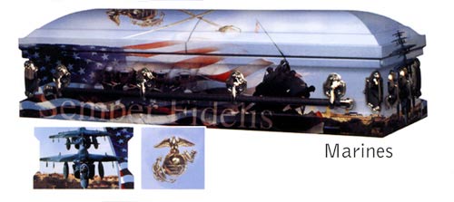 Casket: AAA - US MARINE CORP Art Casket